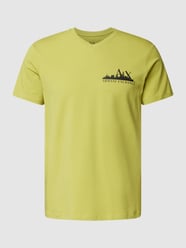 T-Shirt mit Label-Print von ARMANI EXCHANGE Gelb - 15