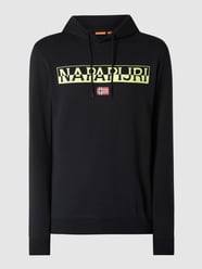 Hoodie met logoprint, model 'Baras' van NAPAPIJRI CROSS COLL Grijs / zwart - 2