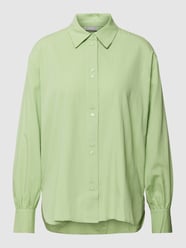 Overhemdblouse met zijsplitten, model 'Vibi' van Fransa Groen - 18