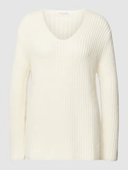 Strickpullover mit V-Ausschnitt von Christian Berg Woman Weiß - 40