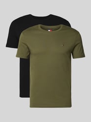 Slim fit T-shirt van puur katoen in een set van 2 stuks van Tommy Jeans - 16