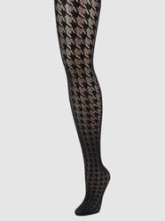 Netpanty met stretch, model 'Dylan'  van Wolford Grijs / zwart - 41