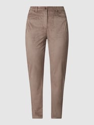 Regular fit broek met stretch, model 'Chocci' van Recover Pants Bruin - 4