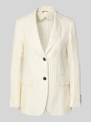 Długi blezer o kroju regular fit z czystego lnu model 'ELOGIO' od Max Mara Studio - 12