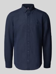Regular Fit Leinenhemd mit Button-Down-Kragen von Lerros - 43
