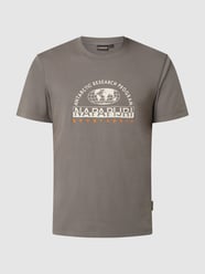 T-shirt van katoen, model 'Macas' van Napapijri Grijs - 18