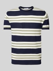 T-Shirt mit geripptem Rundhalsausschnitt von Manuel Ritz - 2