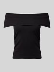 Off-Shoulder-Shirt im unifarbenen Design Modell 'KERRY' von Noisy May Schwarz - 17