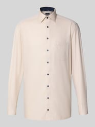 Modern Fit Businesshemd mit Kentkragen von OLYMP Beige - 25
