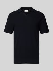 Poloshirt mit V-Ausschnitt und Seiden-Anteil von Profuomo - 3