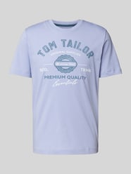 Regular fit T-shirt van puur katoen met labelprint van Tom Tailor - 6