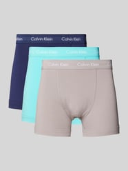 Trunks mit Logo-Bund im 3er-Pack von Calvin Klein Underwear Türkis - 1