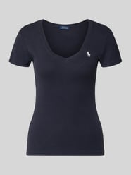 T-shirt z wyhaftowanym logo od Polo Ralph Lauren - 6