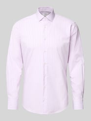 Regular fit zakelijk overhemd van premium materiaal met kentkraag van Christian Berg Men Fuchsia - 27