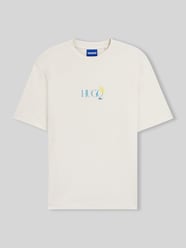 t-shirt o kroju regular fit z nadrukiem na plecach model 'NULAXO' od HUGO Blue - 33