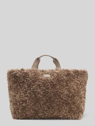 Torba shopper z imitacji futerka z dodatkiem wełny od BOSS - 35