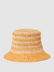 Strohhut mit Streifenmuster Modell 'Raffia' von Marc O'Polo Orange - 35