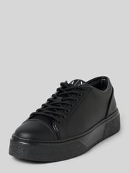 Ledersneaker mit Plateausohle Modell 'Lace Up' von ARMANI EXCHANGE Schwarz - 2