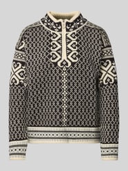 Gebreide pullover van wol met ritssluiting, model 'LEKNES' van Dale of Norway - 48