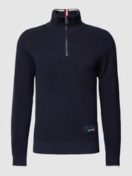 Strickpullover mit Troyer-Kragen von Tommy Hilfiger Blau - 16