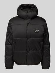 Gewatteerd jack met capuchon en labelpatch van EA7 Emporio Armani - 6