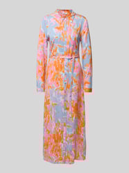 Hemdblusenkleid mit Bindegürtel Modell 'Sicca' von mbyM Orange - 2
