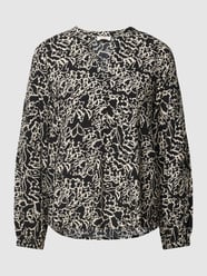 Blouse van viscose met all-over motief van s.Oliver RED LABEL Zwart - 15