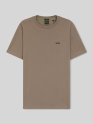 męski t-shirt o kroju regular fit z mieszanki bawełny od BOSS Green - 21