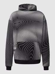 Hoodie met all-over motief van 9N1M SENSE Grijs / zwart - 24