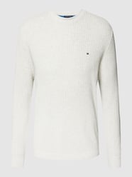 Gebreide pullover met structuurmotief van Christian Berg Men Wit - 37