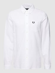 Freizeithemd mit Button-Down-Kragen Modell 'Oxford' von Fred Perry Weiß - 12