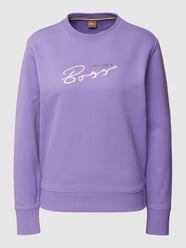 Bluza z wyhaftowanym logo model ‘C_Elaboss_Motive 10238476’ od BOSS Orange Fioletowy - 42
