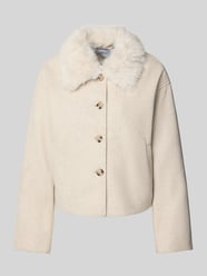 Regular fit jack met imitatiebont, model 'Quinn' van Vila Beige - 22