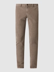 Slim Fit aus Samt Modell 'Thiago' von Hiltl Braun - 44