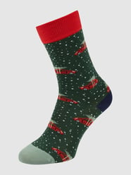 Socken mit Stretch-Anteil Modell 'Christmas Green Tree' von DillySocks Grün - 11