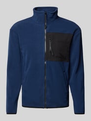 Fleecejacke mit Brusttasche von Blend Blau - 8