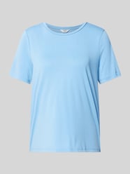 T-Shirt mit Rundhalsausschnitt Modell 'Jannie' von Object Blau - 36