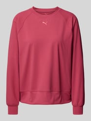 Sweatshirt met logoprint en ronde hals van PUMA PERFORMANCE Bordeaux - 1