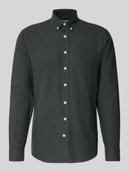 Freizeithemd mit Button-Down-Kragen von Lindbergh Beige - 45