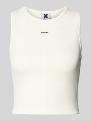Cropped Tanktop mit Label-Patch von Karo Kauer - 9