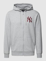 Sweatjack met logostitching, model 'LEAGUE ESSENTIALS' van New Era Grijs - 14