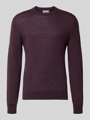 Regular Fit Pullover aus reiner Wolle von Jake*s Studio Men Bordeaux - 3