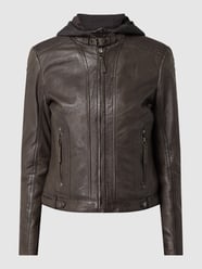 Lederjacke im Biker-Look Modell 'Caja' von Gipsy Grau / Schwarz - 24