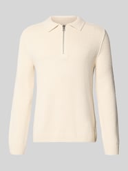 Relaxed fit gebreide pullover in polostijl van katoenmix van Marc O'Polo Denim - 14