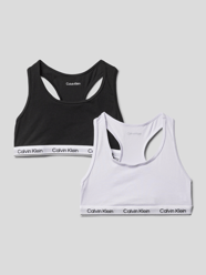 Bralette met elastische band met logo in een set van 2 stuks van Calvin Klein Underwear Paars - 30