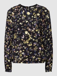 Blouse van viscose met all-over bloemenmotief van s.Oliver RED LABEL Zwart - 48