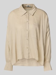 Bluzka lniana o kroju relaxed fit z kieszenią na piersi model ‘NAMIDA’ od Drykorn - 41