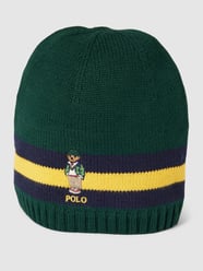 Beanie van katoen met contraststrepen van Polo Ralph Lauren Teens Groen - 6