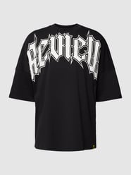 Oversized T-Shirt mit OLD ENGLISH Logo Print von REVIEW Schwarz - 9