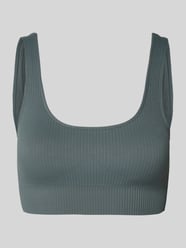 Bustier in Ripp-Optik mit Label-Detail von AIMN Grün - 1